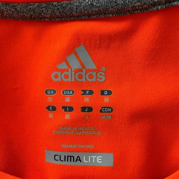 ADIDAS Bright Shirt Mens Size Hi Visibility Climalite Technical Short Sleeve Top - Picture 3 of 6